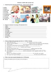 English Worksheet: Phrasal verbs with get- fall- give