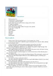 English Worksheet: Back to school craft