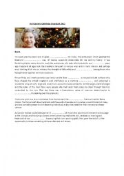 English Worksheet: Queen Elizabeth: Christmas speech 2012 