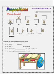 prepositions of place