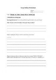 English Worksheet: Essay outline