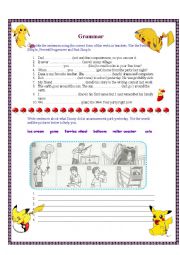 English Worksheet: Present Simple-Progressive and past simple