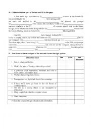 English Worksheet: LISTENING ACTIVITY - 9TH GRADE