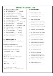 English Worksheet: Present Perfect Tense Components