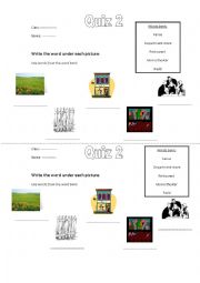 English Worksheet: city vs country vocab quiz