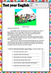 English Worksheet: TEST YOUR ENGLISH - 