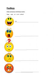 English Worksheet: Feelings worksheet