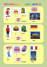 English Worksheet: Introducing people - part 2