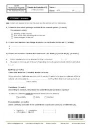  mid term test for tunisian 4th formers