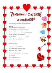 English Worksheet: Valentines Day Song by Jack Hartmann