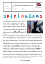 English Worksheet: Test - Drinking Laws