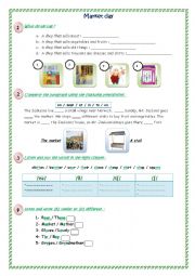 English Worksheet: Market day