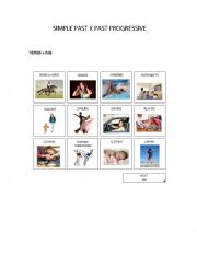 English Worksheet: Simple Past X Past Progressive