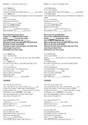 English Worksheet: Madonna - Give you all your loving luvin