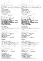 English Worksheet: Madonna - Give you all your loving luvin