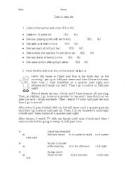 English Worksheet: Daily day part 2