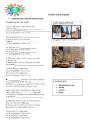 English Worksheet: English Man in New York - song