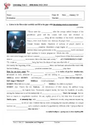 English Worksheet: Artificial Intelligence film - listening test - 10th