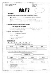 English Worksheet: quiz