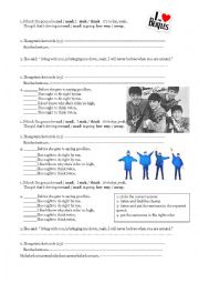 English Worksheet: The Beatles 