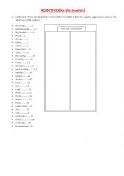 English Worksheet: FEELINGS- ADJECTIVES