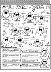 English Worksheet: solar system