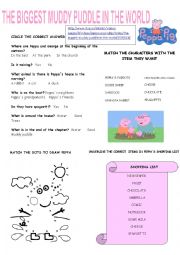 English Worksheet: PEPPA PIG LISTENING AND COMPREHESION