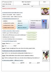 English Worksheet: mid-term test n2 (8th forms)