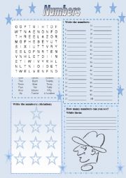 English Worksheet: Numbers 0 to 100