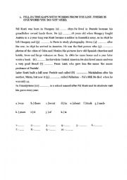 English Worksheet: fill in thywe gapa