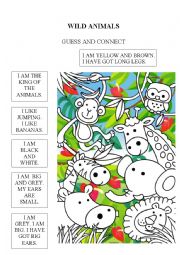 English Worksheet: WILD ANIMALS