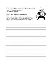 English Worksheet: writing - past tenses