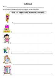 English Worksheet: Adverbs and Adjectives