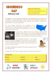 English Worksheet: Groundhog Day