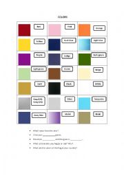 English Worksheet: COLORS (US) or COLOURS (UK)