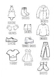 English Worksheet: Clothes