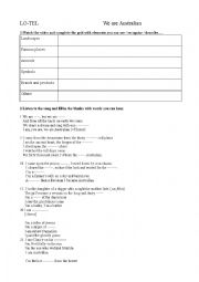 English Worksheet: We are Australian