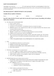 English Worksheet: graphology