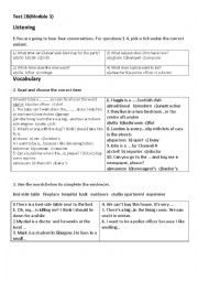 English Worksheet: upstream A1+ test 2