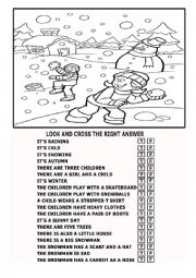 English Worksheet: winter