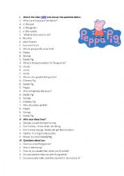 English Worksheet: Peppa Pig. Flying a Kite