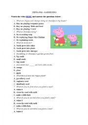 English Worksheet: Peppa Pig. Gardening