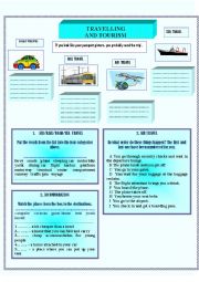 English Worksheet: Travelling and Tourism