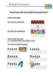 English Worksheet: Medial Consonant