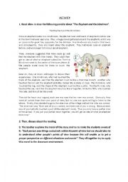 The parable about The Elephant and the blind men.