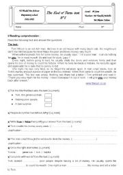 English Worksheet: 9th form test