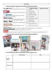 English Worksheet: The Press