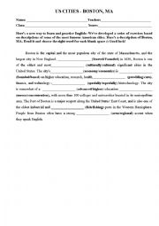 English Worksheet: Boston