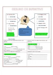 English Worksheet: GERUND OR INFINITIVE