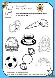 Alphabet - Letter E - Activity